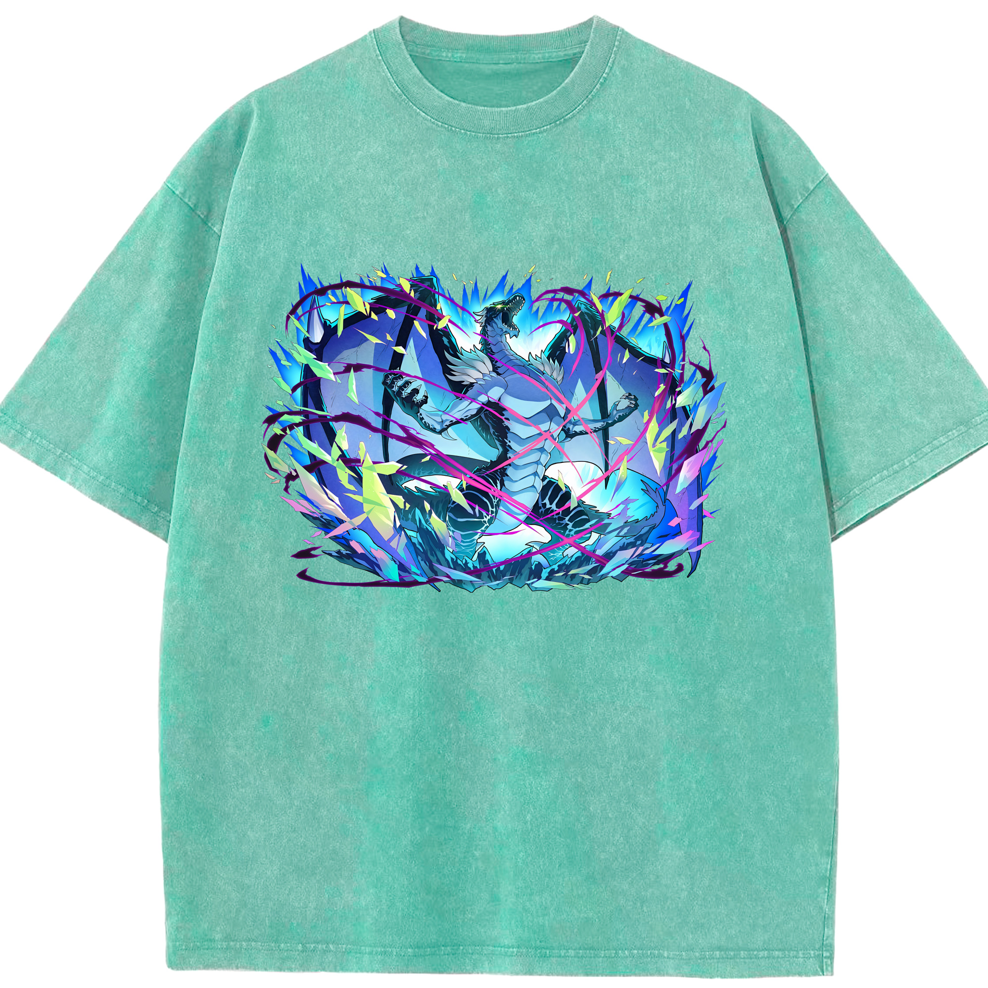 （画像用） 転スラ Regarding Reincarnated to Slime 綿100% ヴィンテージ風 半袖Tシャツ（フロントプリント）